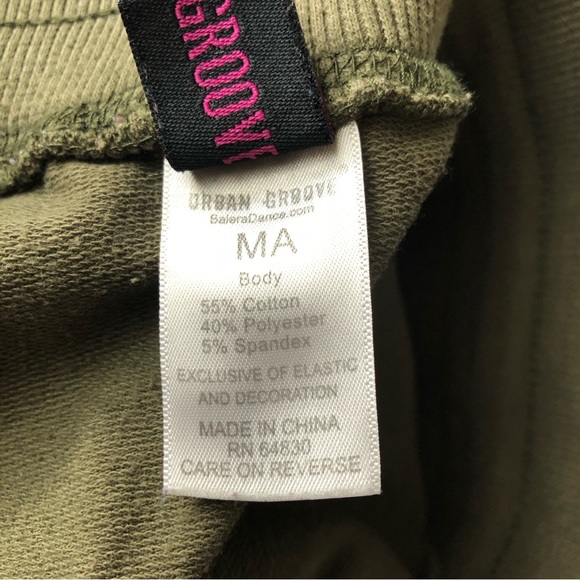 PANTS - Women's Urban Groove Olive Colored Hip Hop Pants With Pockets. Size M - Picture 14 of 16